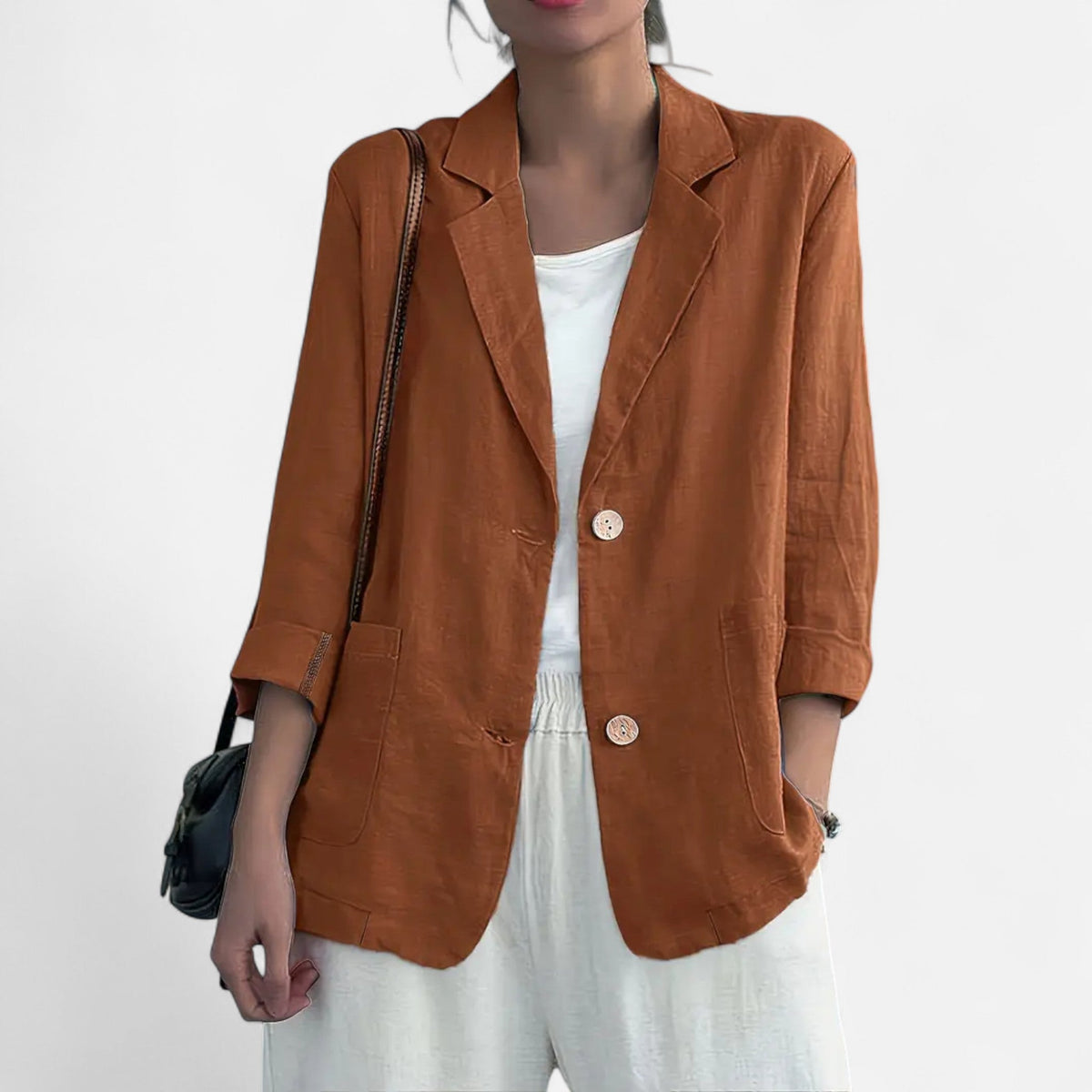 Women’s Casual Two-Button Commuter Jacket Elegant Versatile Style 14