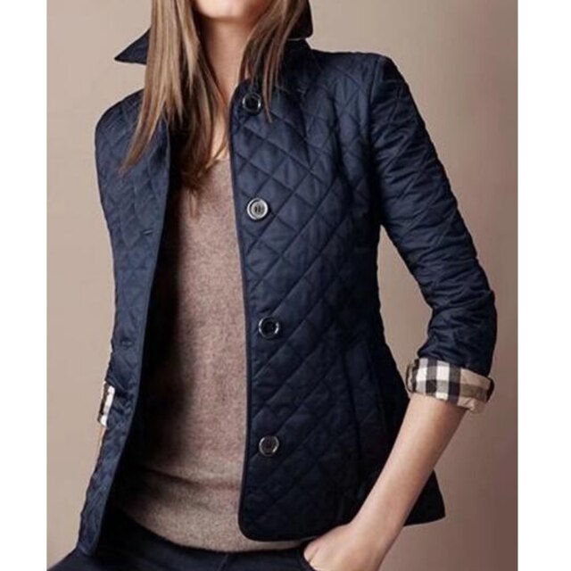 Women's Diamond Quilted Jacket Lightweight Casual Layering Piece 2