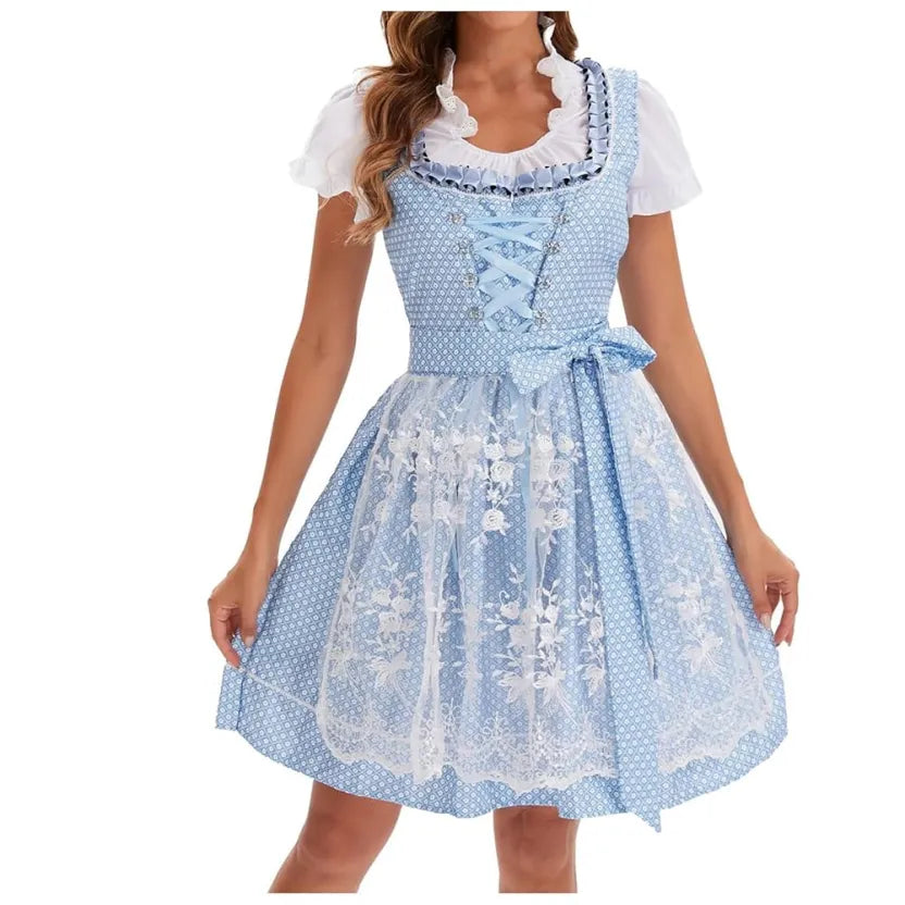 Women's Dirndl Dress Classic Oktoberfest Traditional Elegant Style 1