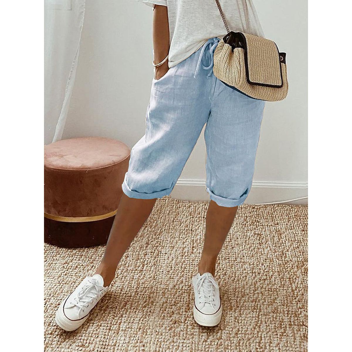 Women's Drawstring Shorts Casual Summer Style Comfortable Fit Lightweight 1