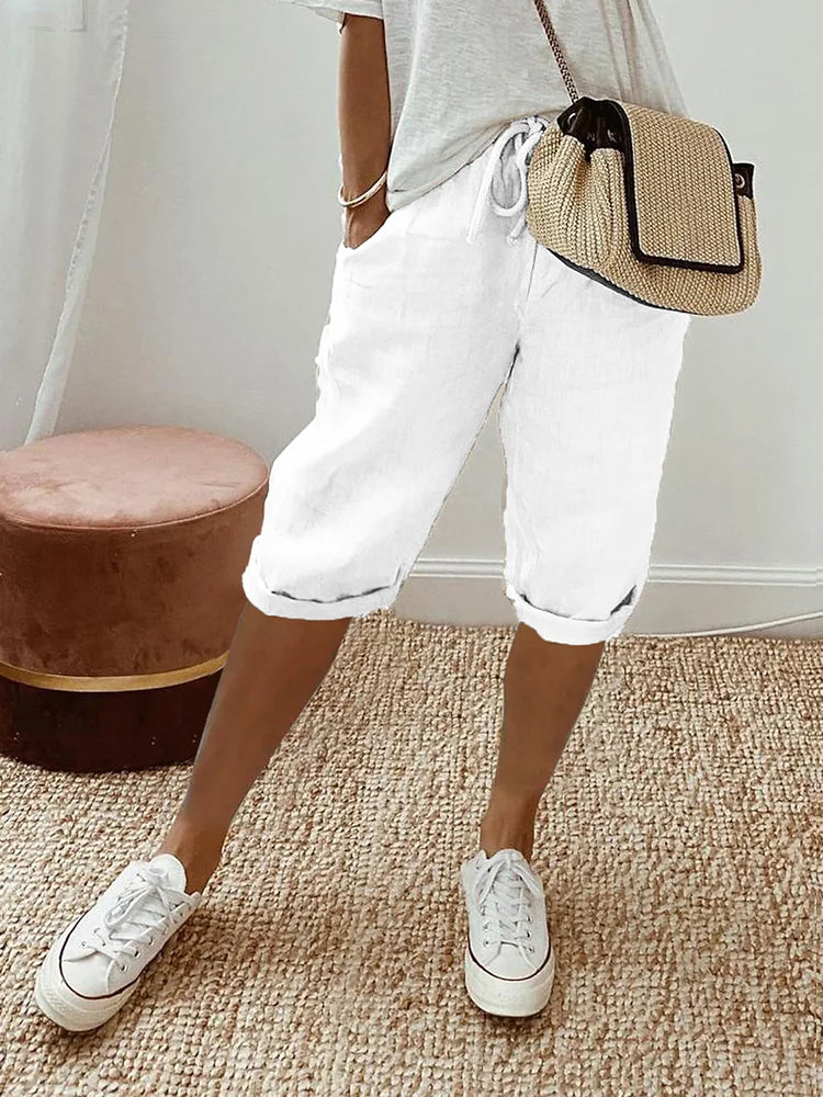 Women's Drawstring Shorts Casual Summer Style Comfortable Fit Lightweight 2
