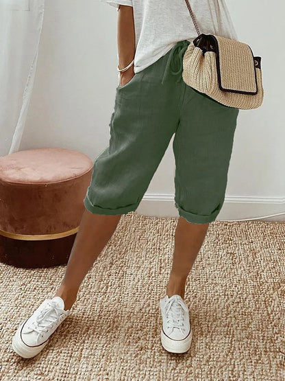 Women's Drawstring Shorts Casual Summer Style Comfortable Fit Lightweight 3