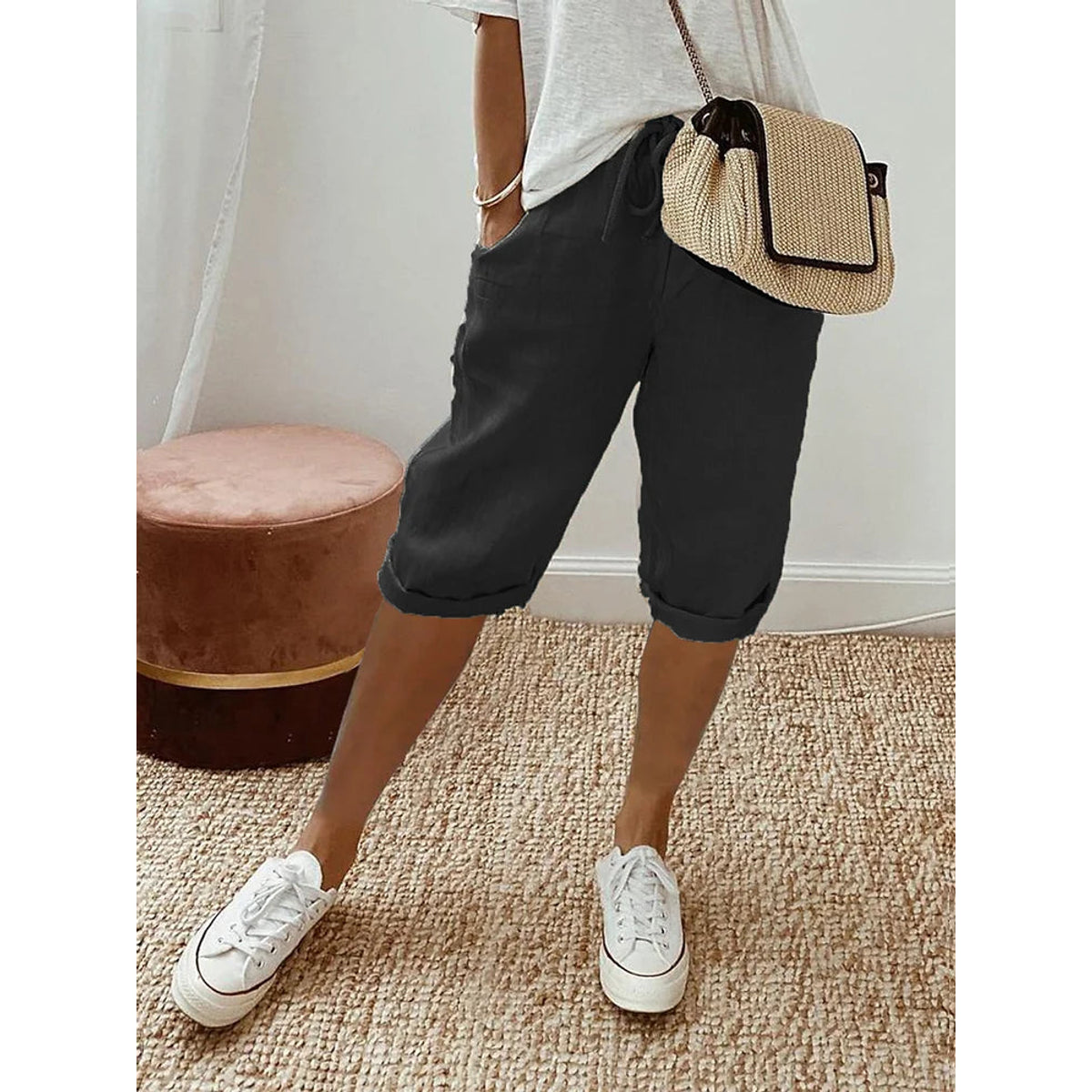 Women's Drawstring Shorts Casual Summer Style Comfortable Fit Lightweight 4