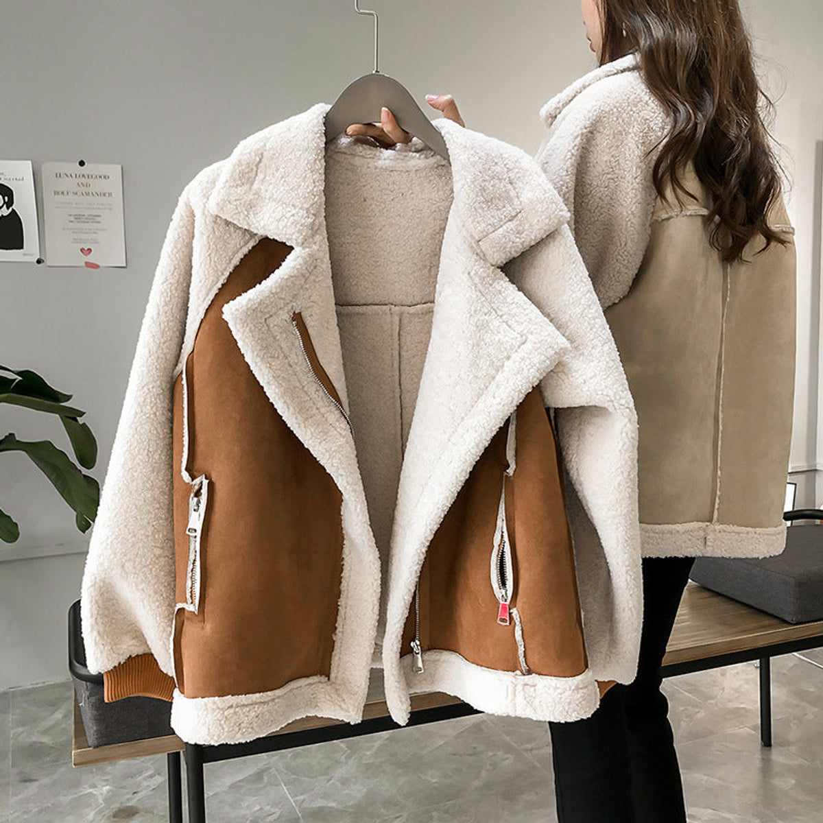 Women's Faux Fur Coat Oversized Chic Winter Layering 1