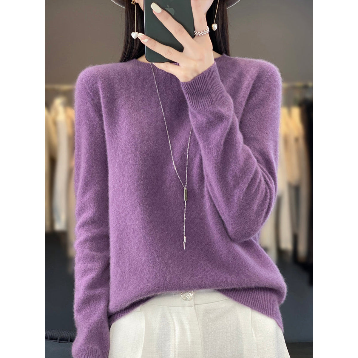 Women's Oversized Sweater Trendy Comfortable Casual Style Cotton 2
