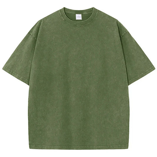 Women's Oversized T-Shirt - Soft Cotton Drop Shoulder Tee in Neutral Tones 0