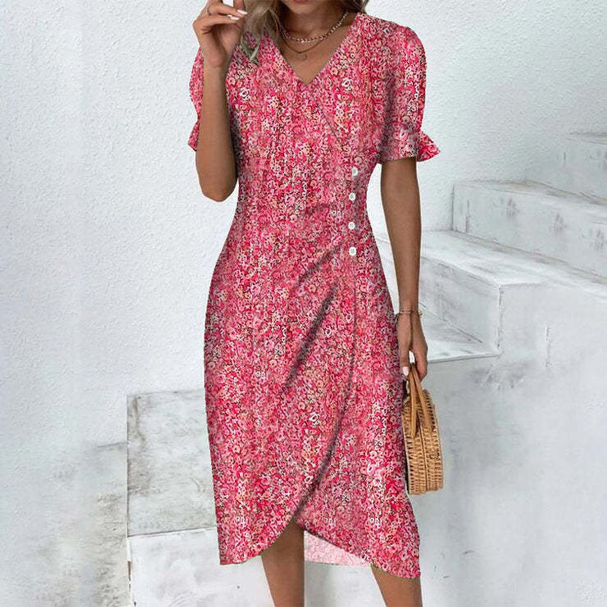 Women's Summer Dress Lightweight Flattering Casual Chic for Beach Days 1