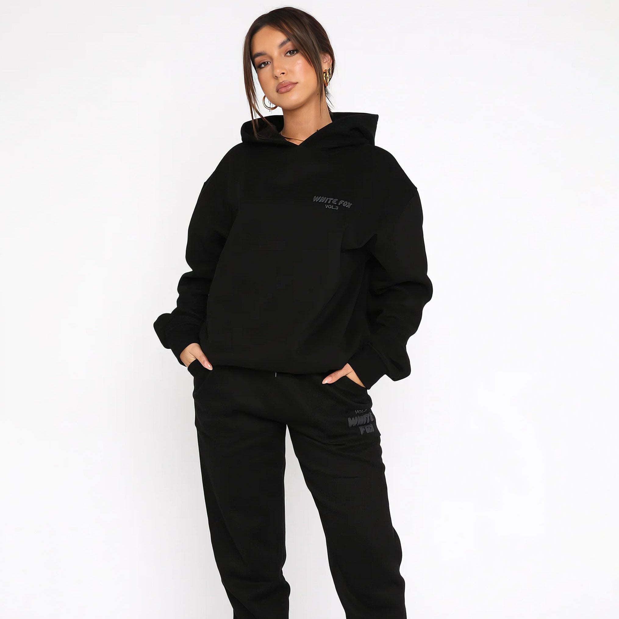 Women's Tracksuit Set Two-Piece Hoodie and Pants Comfortable Casual 1