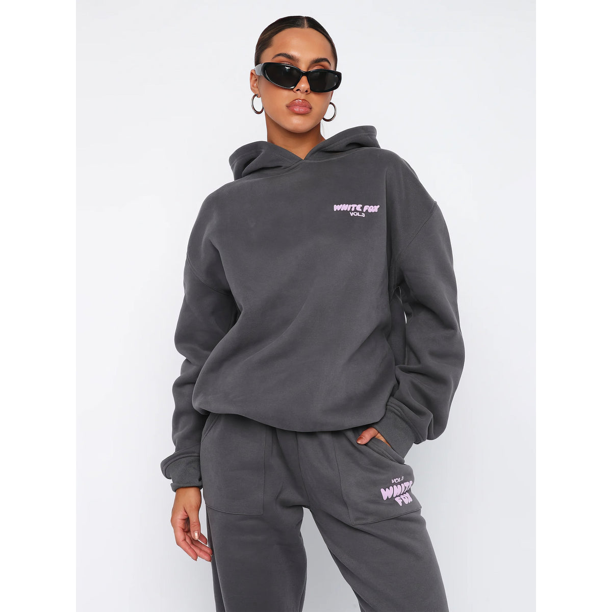 Women's Tracksuit Set Two-Piece Hoodie and Pants Comfortable Casual 3