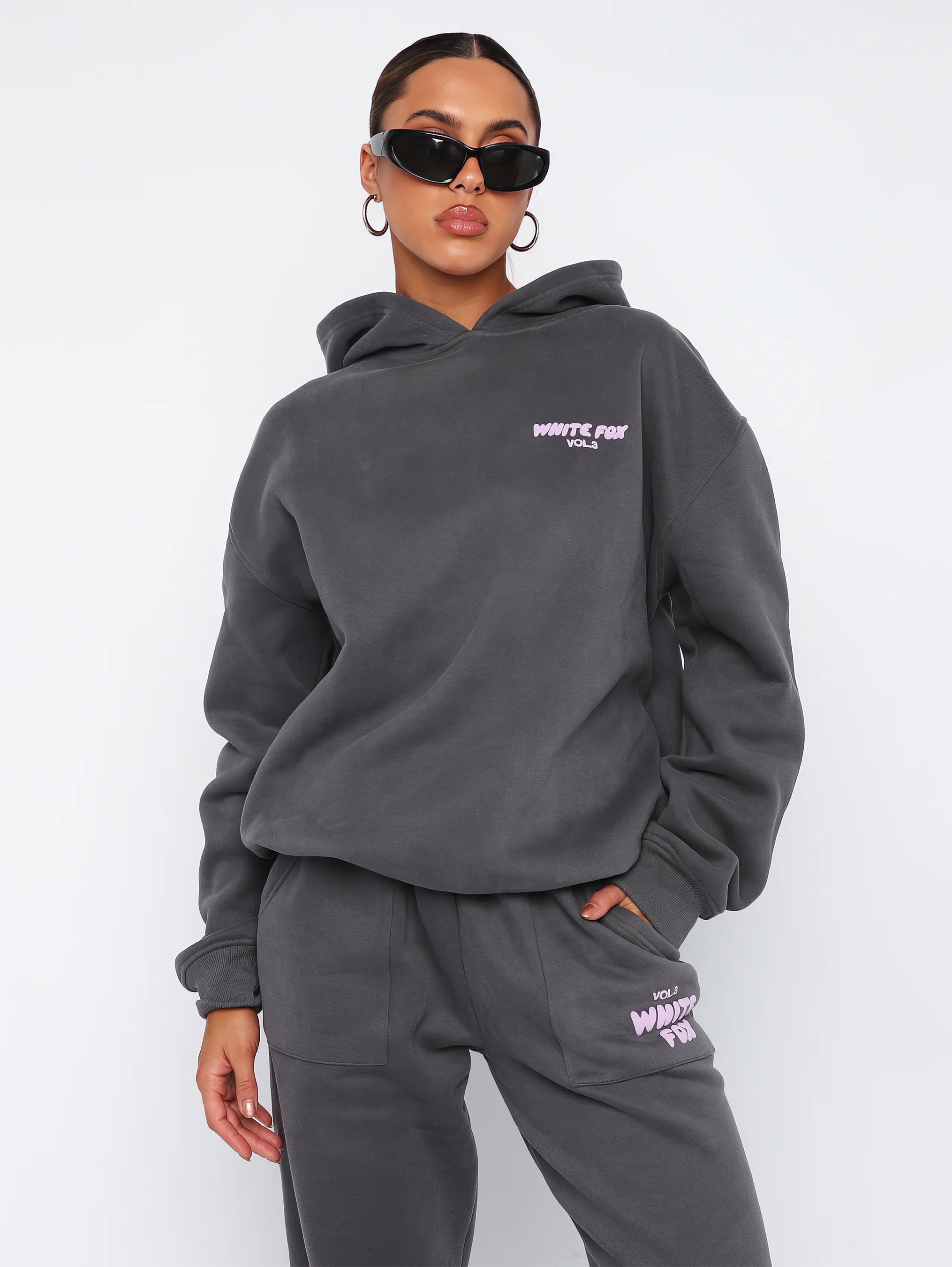 Women's Tracksuit Set Two-Piece Hoodie and Pants Comfortable Casual 3
