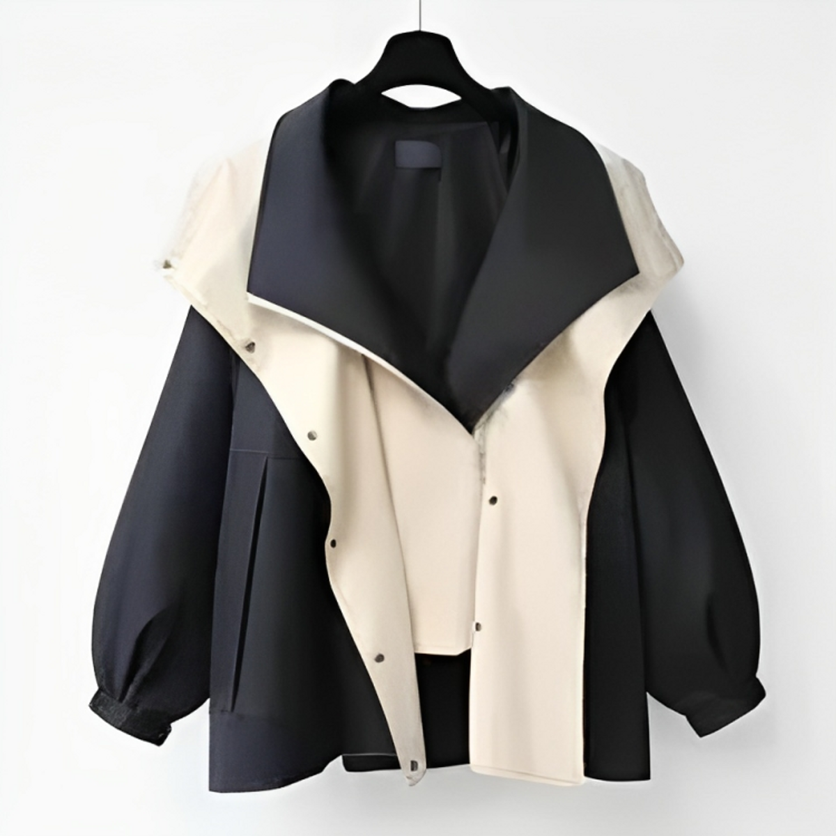 Women's Waterproof Windbreaker Jacket Layered Hood Casual Fit 5