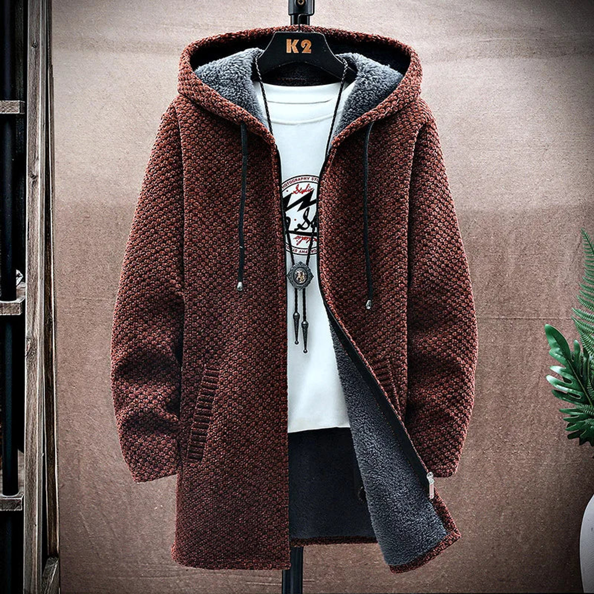 Wool-Cashmere Blend Jacket with Plush Fleece Lining 4