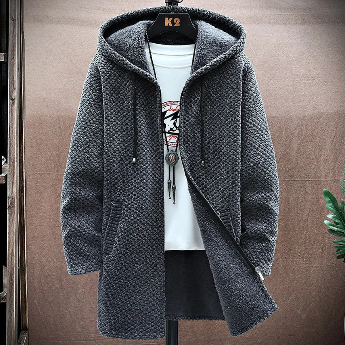 Wool-Cashmere Blend Jacket with Plush Fleece Lining 6