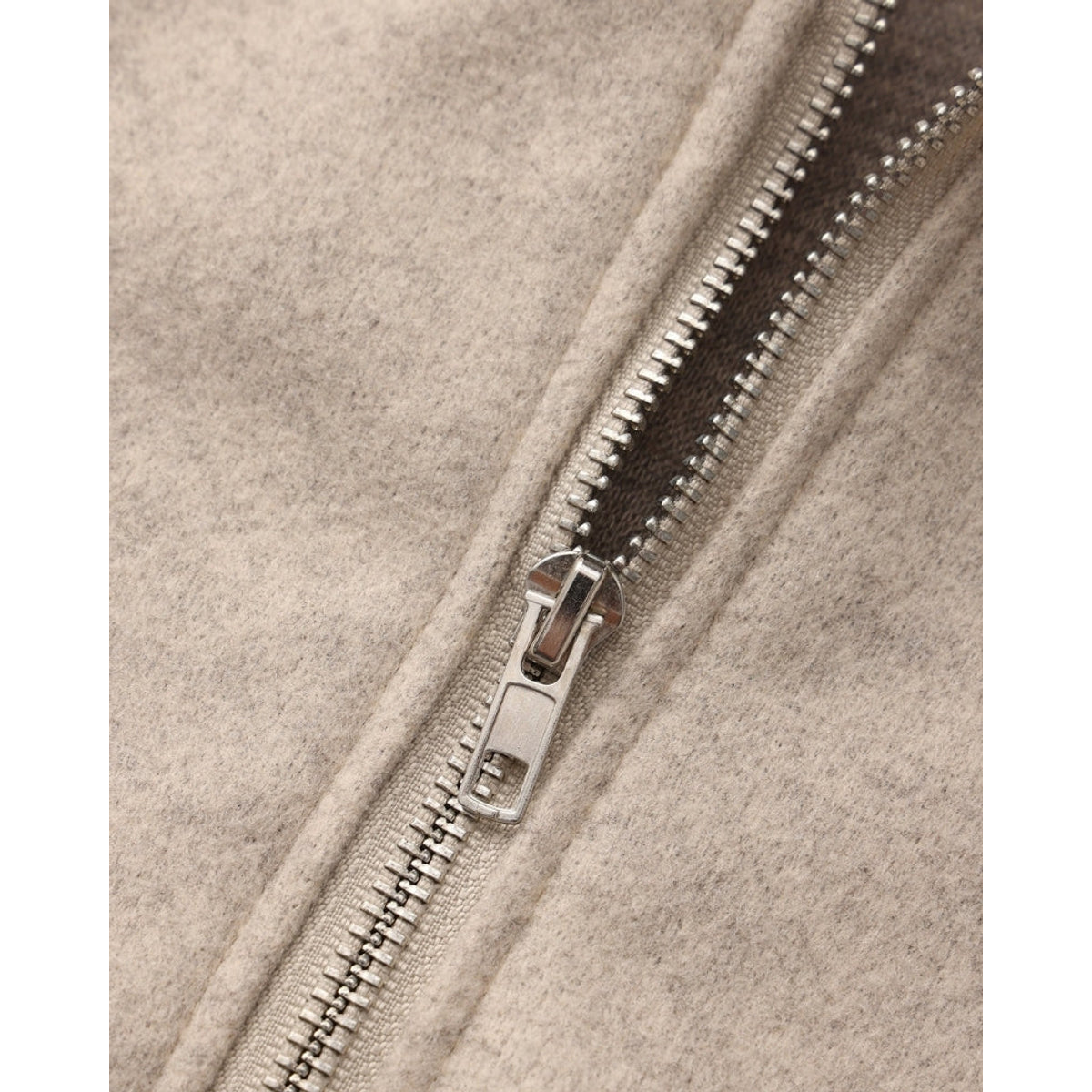 Wool Zip Coat Women Relaxed Fit Versatile Hooded Winter Jacket 5