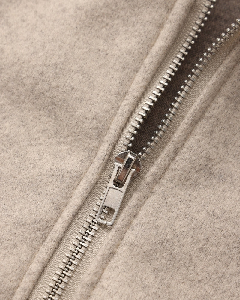 Wool Zip Coat Women Relaxed Fit Versatile Hooded Winter Jacket 5