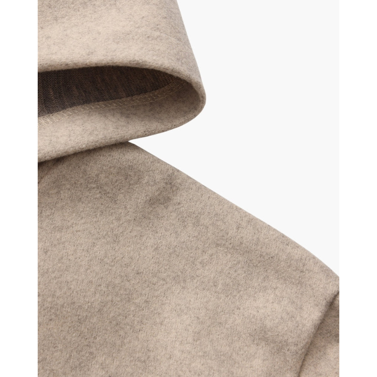 Wool Zip Coat Women Relaxed Fit Versatile Hooded Winter Jacket 6
