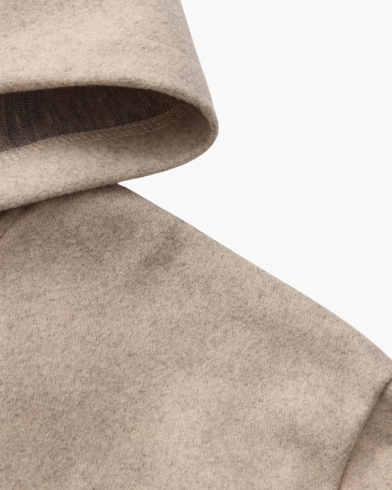 Wool Zip Coat Women Relaxed Fit Versatile Hooded Winter Jacket 6