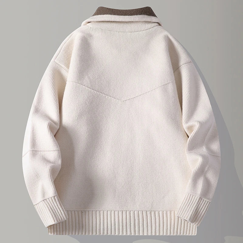 Zip Cardigan Sweater Men Soft Wool Everyday Layering Essential 3