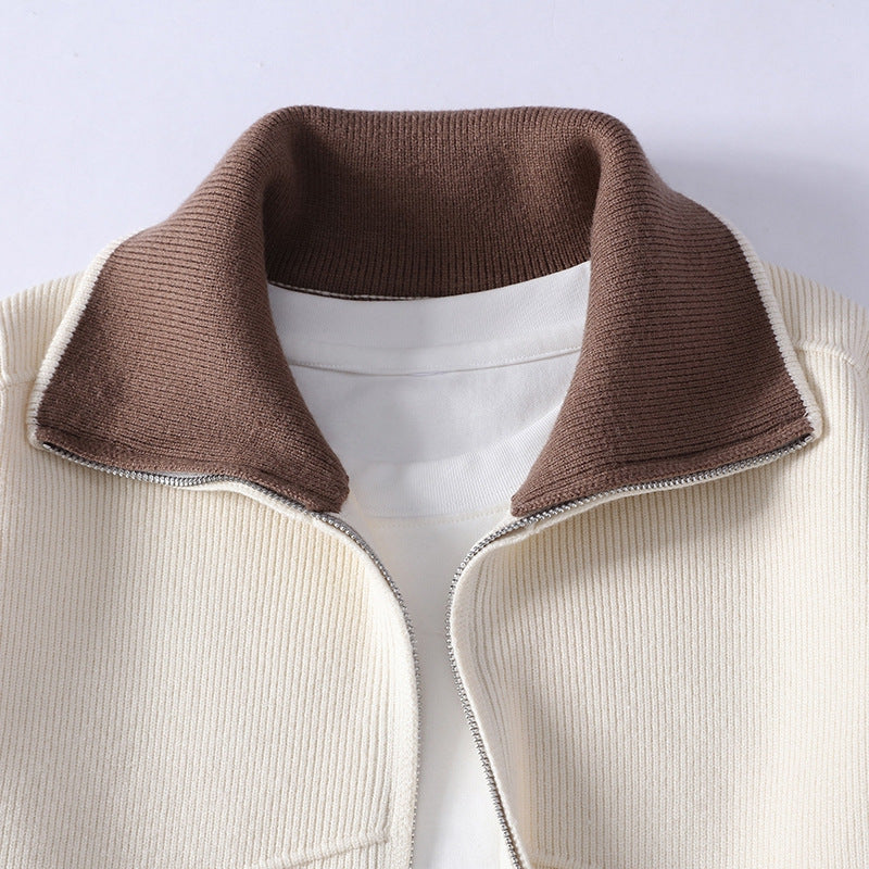 Zip Cardigan Sweater Men Soft Wool Everyday Layering Essential 5