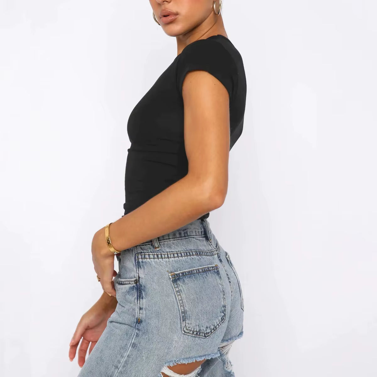 Ava | Weiche Slim Fit Sommer-Crop-Tops für Damen