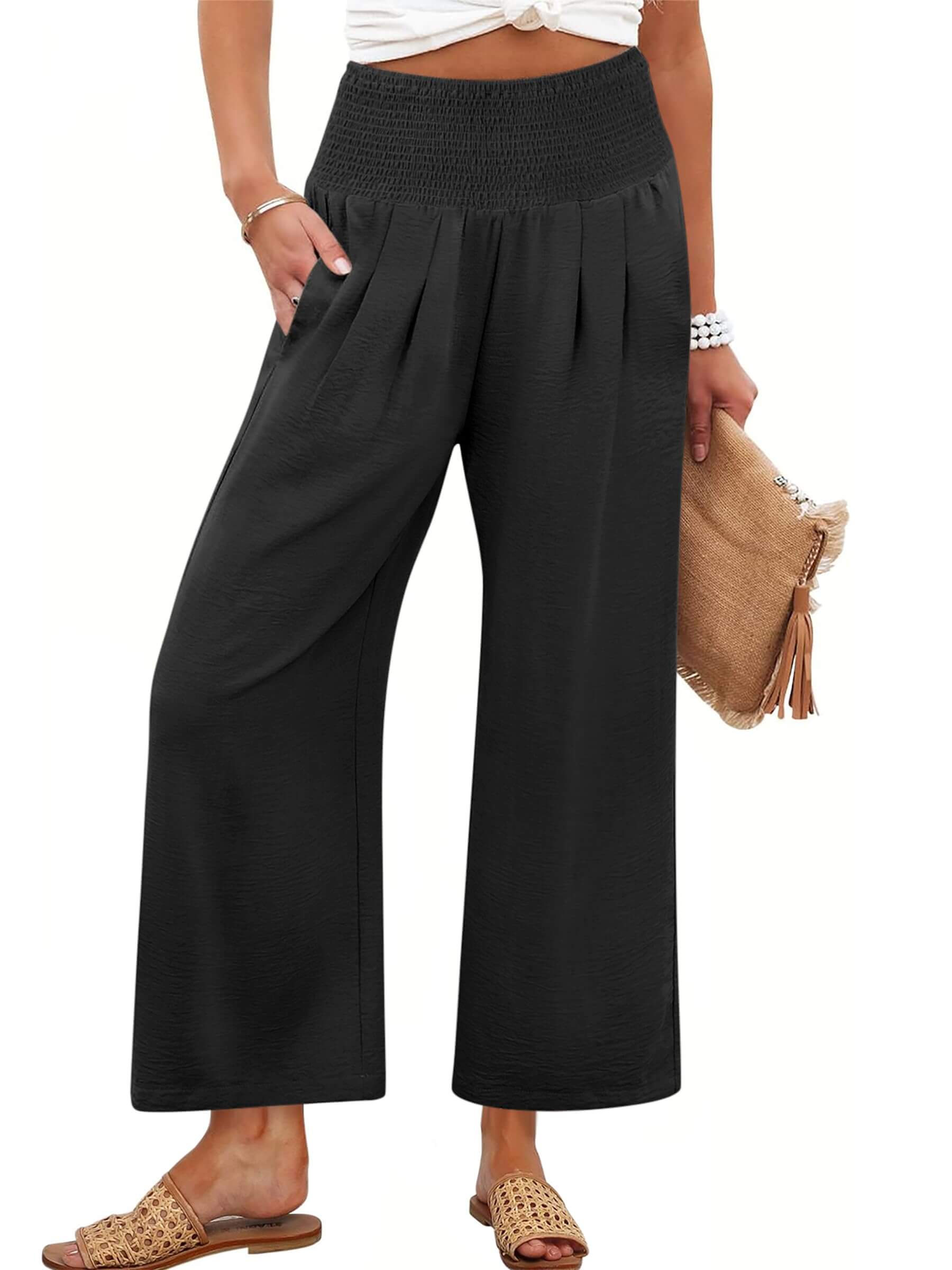 Harper | Fließende Palazzo-Hose mit hohem Bund