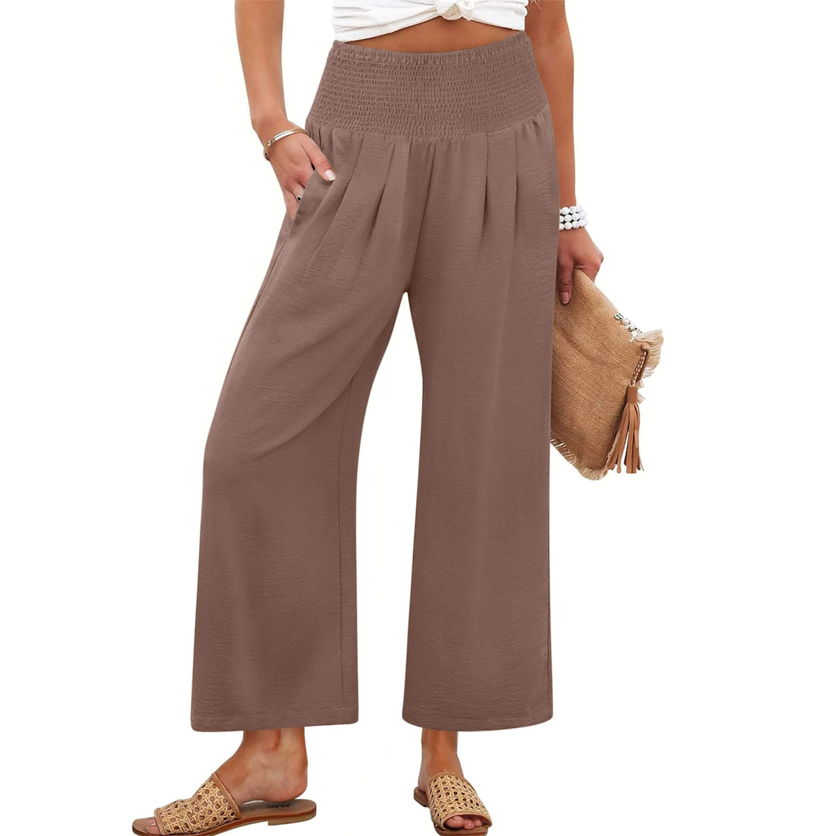 Harper | Fließende Palazzo-Hose mit hohem Bund
