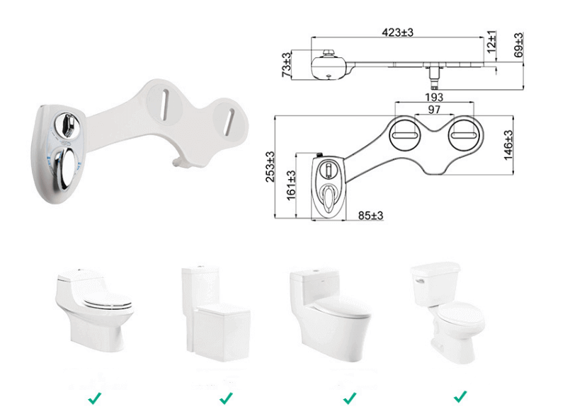 Toilet Bidet - Bidet Toilet Seat Attachment Spray Wash