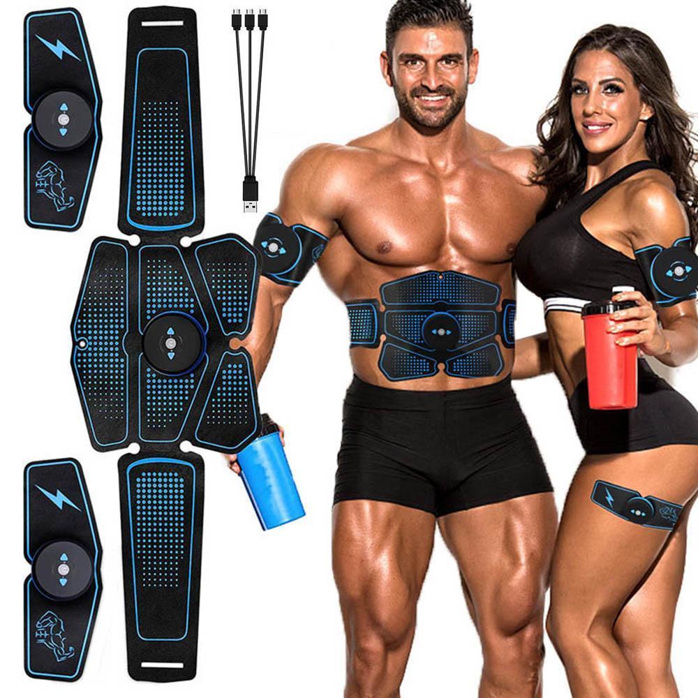 Bauchmuskelstimulator Trainer EMS Bauch Fitnessgerät Trainingsausrüstung Muskeln Elektrostimulator Toner Übung Zuhause Fitnessstudio